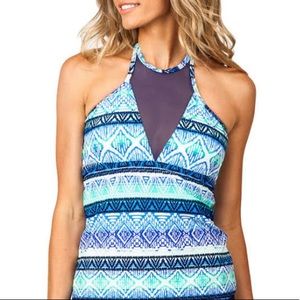 Island Waves Tankini Halter With See Through 10